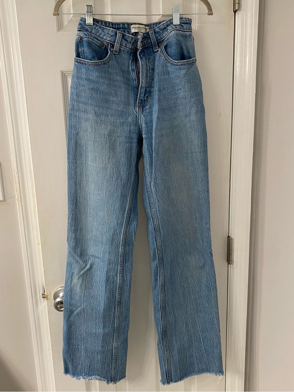 Abercrombie & Fitch Medium Wash High-Rise Wide-Leg Jeans
